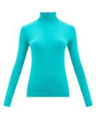 Ladies Rtw Bottega Veneta - Roll-neck Sweater - Womens - Blue