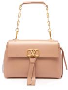 Matchesfashion.com Valentino - V Ring Medium Leather Shoulder Bag - Womens - Nude