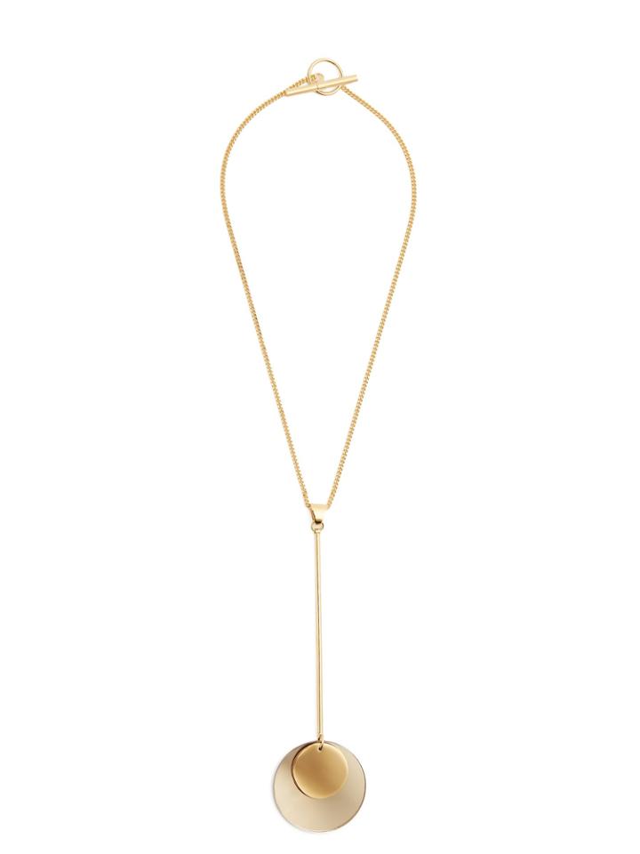 Jil Sander Double-disc Drop Necklace