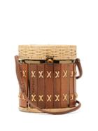 Matchesfashion.com Wai Wai - Bongo Rattan And Wood Bag - Womens - Brown