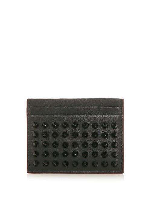 Christian Louboutin Kios Simple Spike Leather Cardholder