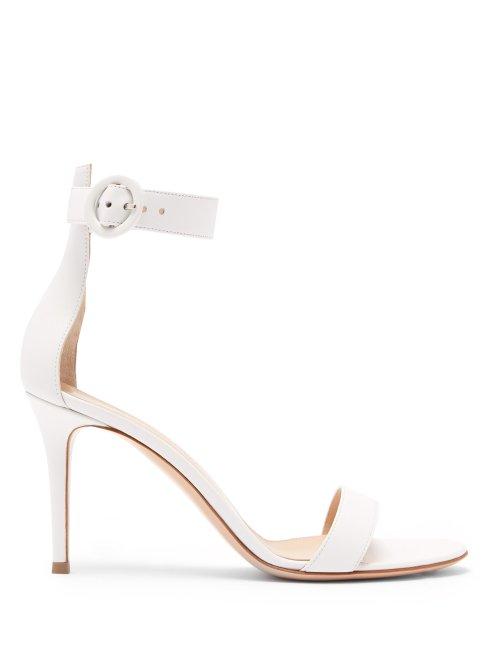 Matchesfashion.com Gianvito Rossi - Portofino 85 Leather Sandals - Womens - White