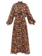 Christopher Kane - Floral-print Cutout Crepe Dress - Womens - Multi