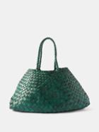 Dragon Diffusion - Santa Croce Large Woven-leather Basket Bag - Womens - Dark Green