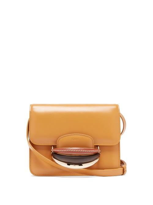 Chlo - Kattie Leather Shoulder Bag - Womens - Tan