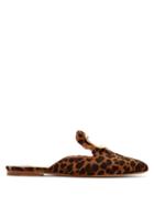 Matchesfashion.com Rupert Sanderson - Silverling Backless Leopard Print Loafers - Womens - Leopard