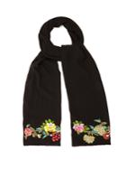 Etro Floral-embroidered Silk Scarf