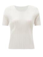 Matchesfashion.com Pleats Please Issey Miyake - Technical-pleated T-shirt - Womens - White