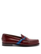 Matchesfashion.com Prada - Bi Colour Leather Loafers - Mens - Burgundy