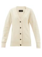 Les Tien - V-neck Cashmere Cardigan - Womens - Ivory