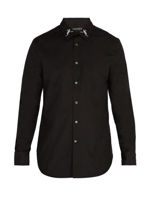 Matchesfashion.com Alexander Mcqueen - Dancing Skeleton Collar Shirt - Mens - Black