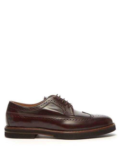 Matchesfashion.com Tod's - Polished Leather Brogues - Mens - Brown