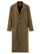 Matchesfashion.com Art School - Oversized Single-breasted Linen Coat - Womens - Khaki