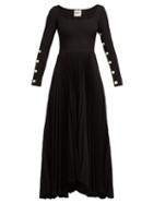 Matchesfashion.com A.w.a.k.e. - Pleated Jersey Dress - Womens - Black