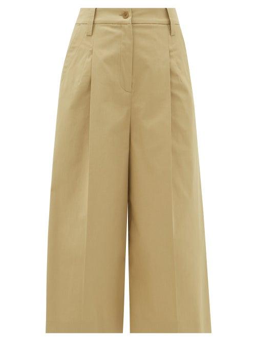 Matchesfashion.com Etro - Alyssa Cropped Stretch-cotton Culottes - Womens - Beige
