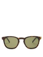 Matchesfashion.com Saint Laurent - Round Frame Acetate Sunglasses - Mens - Tortoiseshell