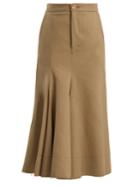 Joseph Laurel Cotton And Silk-blend Midi Skirt