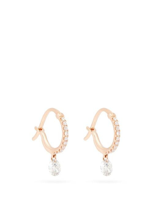 Matchesfashion.com Raphaele Canot - Set Free Diamond & 18kt Rose Gold Earrings - Womens - Rose Gold