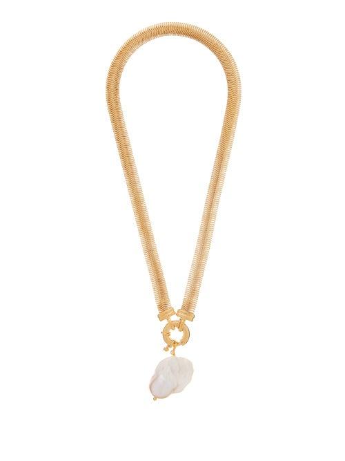 Matchesfashion.com Timeless Pearly - Pearl & 24kt Gold-plated Pendant Necklace - Womens - Gold