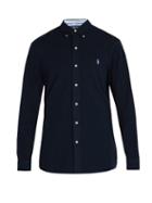 Matchesfashion.com Polo Ralph Lauren - Logo Embroidered Cotton Shirt - Mens - Navy