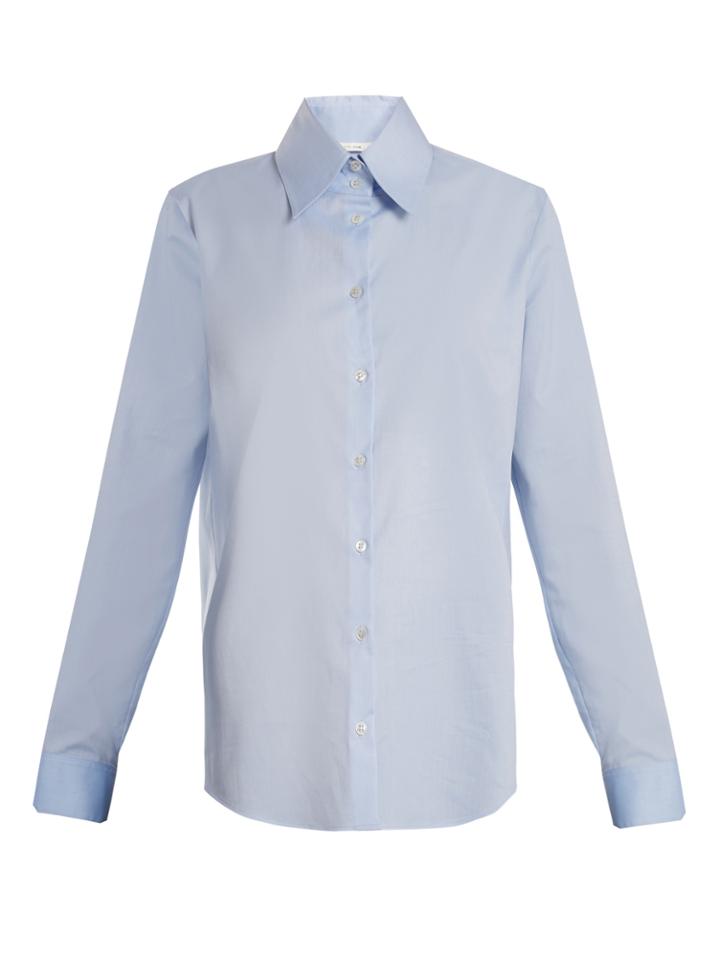The Row Ravia Point-collar Cotton Shirt