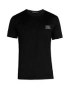 Matchesfashion.com Dolce & Gabbana - Crew Neck Logo Patch T Shirt - Mens - Black