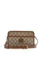 Mens Bags Gucci - Gg Supreme Leather-trim Cross-body Bag - Mens - Beige Multi