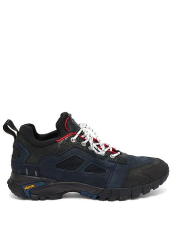 Matchesfashion.com Heron Preston - Security Low Top Leather Trainers - Mens - Black