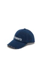 Matchesfashion.com Vetements - X Reebok Logo-embroidered Cotton Cap - Mens - Navy