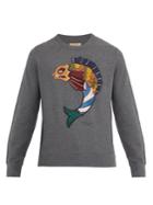 Burberry Langstone Fish-embroidered Sweatshirt
