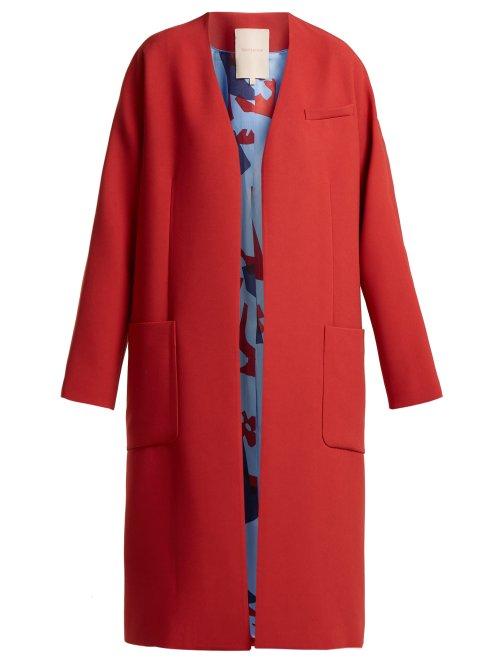 Matchesfashion.com Roksanda - Uhura Crepe Coat - Womens - Red