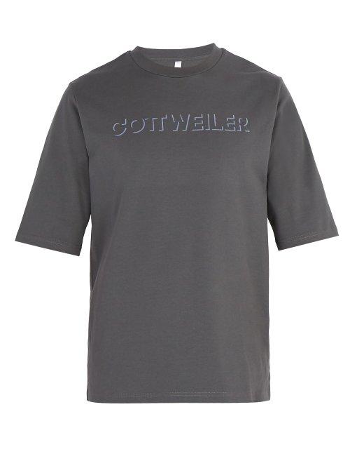 Matchesfashion.com Cottweiler - Logo Cotton T Shirt - Mens - Grey