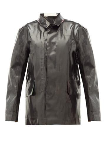 Matchesfashion.com La Fetiche - Poison Ivy Rubberised Reversible Donkey Jacket - Womens - Black Multi