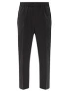 Matchesfashion.com Ami - Cropped Tropical-wool Twill Trousers - Mens - Black