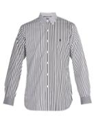Matchesfashion.com Polo Ralph Lauren - Stripe And Gingham Print Cotton Shirt - Mens - Black Multi