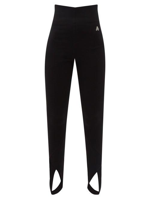 The Attico - Jamie Jersey Stirrup Leggings - Womens - Black