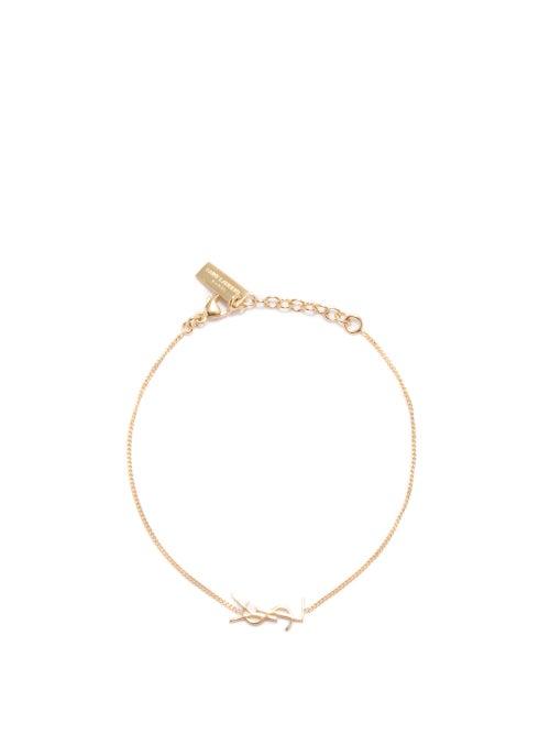 Saint Laurent - Logo Chain Bracelet - Womens - Gold