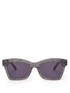 Matchesfashion.com Karen Walker Eyewear - Blessed Galaxy Glitter Square Frame Sunglasses - Womens - Dark Grey