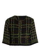 Andrew Gn Floral-tweed Cropped Jacket