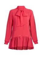 Matchesfashion.com Etro - Frida Tie Neck Silk Blouse - Womens - Pink