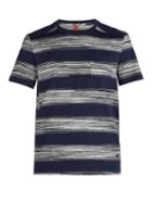Matchesfashion.com Missoni - Striped Cotton T Shirt - Mens - Navy White