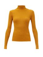 Matchesfashion.com Versace - Medusa Stud Ribbed Top - Womens - Dark Orange