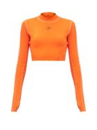 Matchesfashion.com Adidas By Stella Mccartney - Truepace Cutout Cropped Top - Womens - Orange