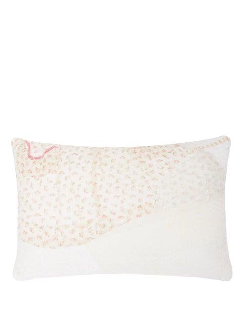 Matchesfashion.com By Walid - Panelled 19th Century-cotton Cushion - Cream