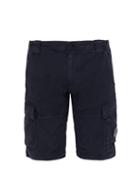 Matchesfashion.com C.p. Company - Lens Cotton Twill Cargo Shorts - Mens - Navy