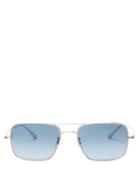 Matchesfashion.com The Row - X Oliver Peoples Victory La Square Sunglasses - Womens - Light Blue