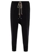 Rick Owens - Deep-rise Cotton-blend Jersey Track Pants - Mens - Black