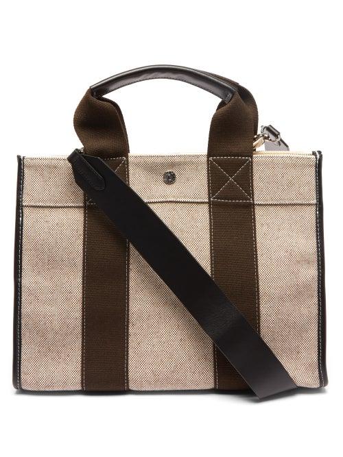 Rue De Verneuil - Traveller Medium Cotton-canvas Tote Bag - Womens - Beige