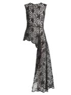 Alexander Mcqueen Asymmetric Chantilly Bird-lace Top