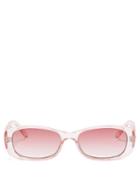 Matchesfashion.com Le Specs - Unreal Rectangular Acetate Sunglasses - Womens - Light Pink
